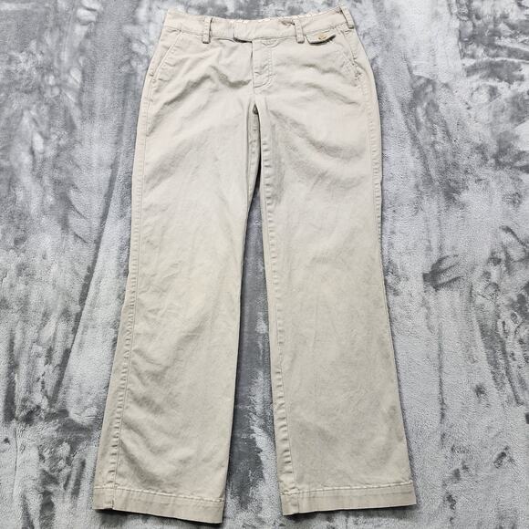 Dockers Pants Womens 4 Beige Khaki Favorite Fit Jaelynn Mid Rise Trouser Leg - Picture 1 of 11